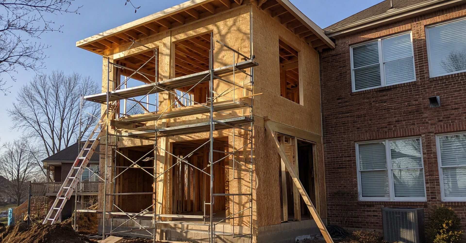 Additions & Extensions in progress — Dovinos Construction crew