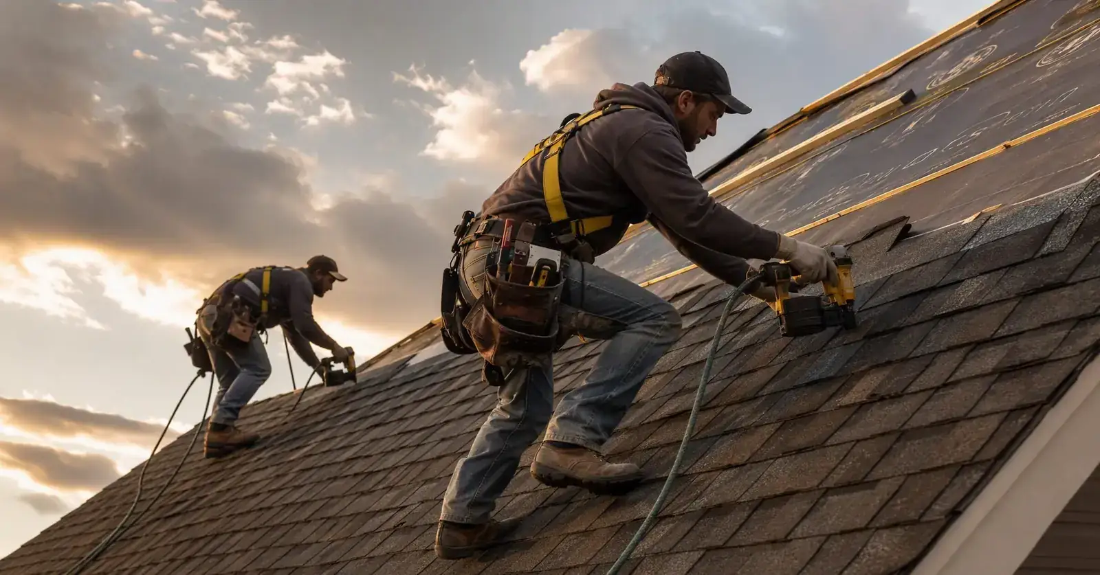 Workers on steel structure