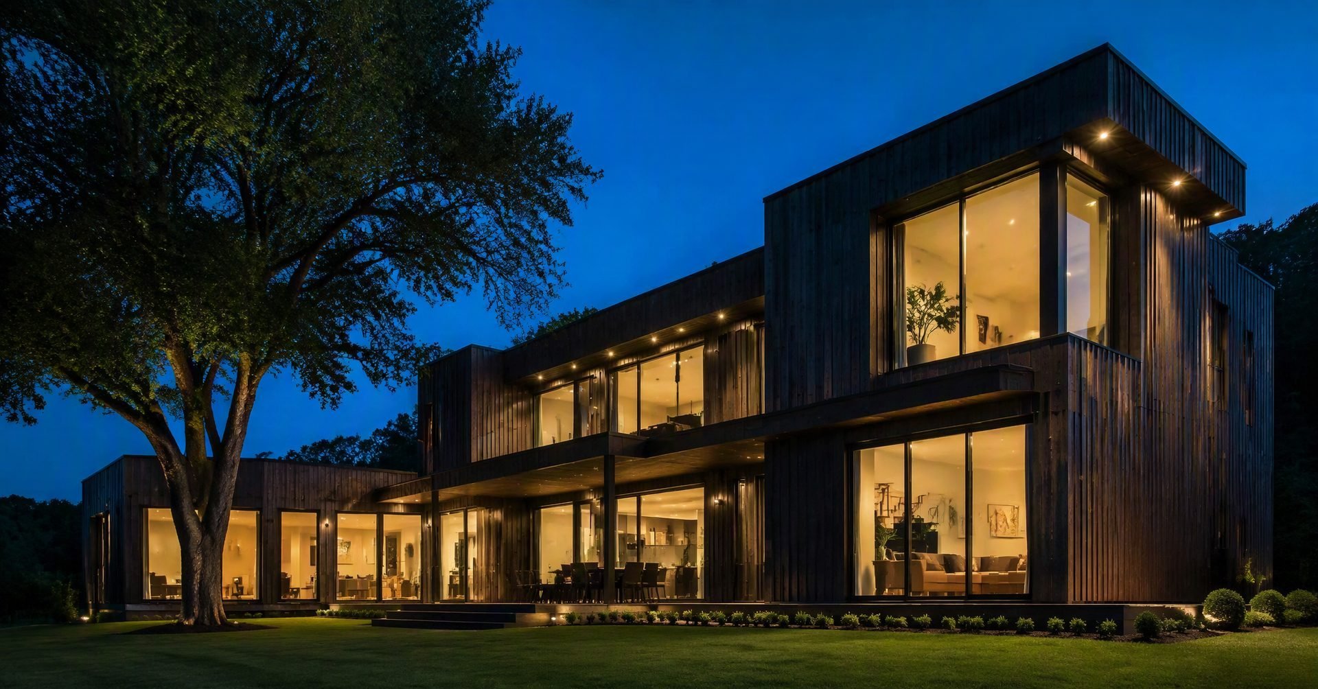Modern custom home exterior