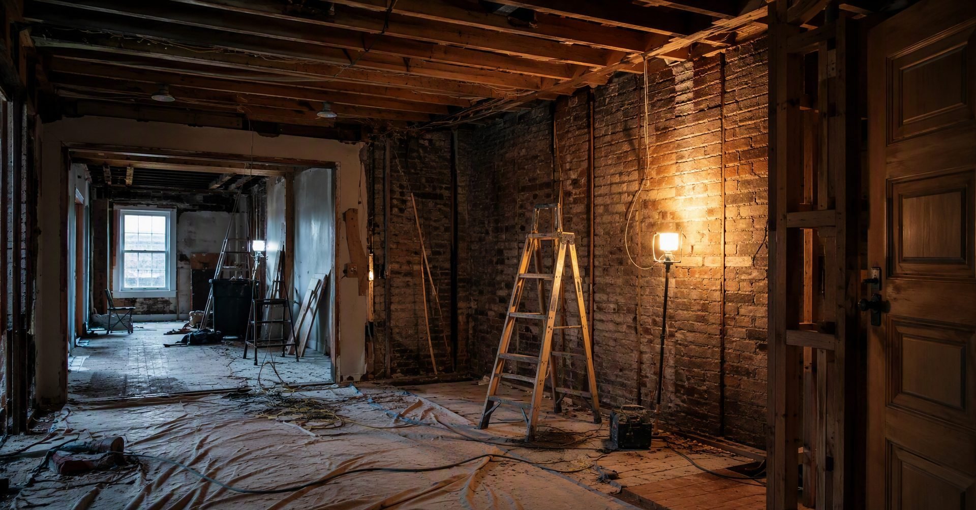 Home Remodeling & Renovations in progress — Dovinos Construction crew